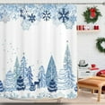 thumbnail image 1 of Vggrvlo 36"x72" Christmas Shower Curtain Waffle Textured Heavy Duty Thick Fabric Shower Curtains for Bathroom Premium PEVA Shower Curtain Liner with Rustproof Grommets with 12 Plastic Hooks, 1 of 6