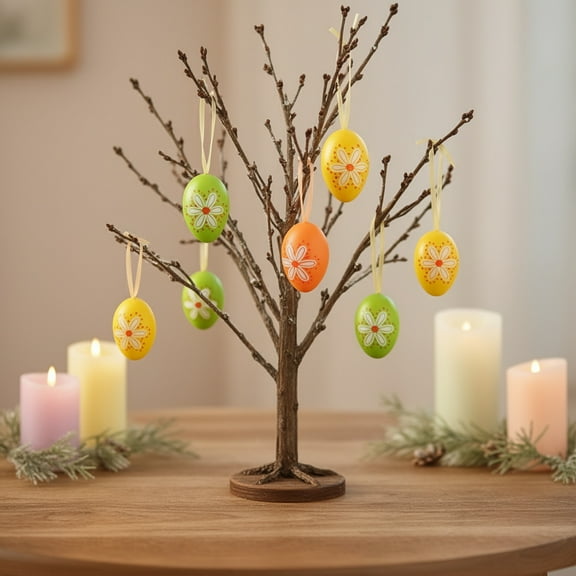 Vggrvlo 6PCS Easter Eggs Ornaments Perfect for Suprise Egg for Crafts & Decorating Table Decor Party Decor & Photo Props