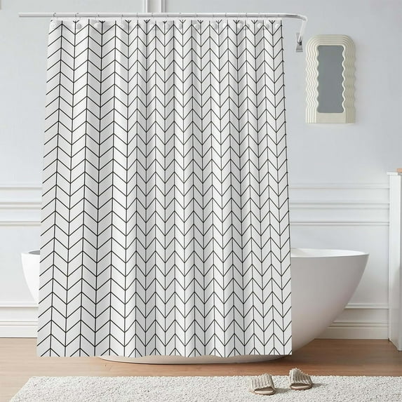 Vggrvlo Bath Savings Bathroom Shower Curtain with 12 Hooks Premium PEVA Soft & Lightweight Bath Tub for Hotel 78"x78"