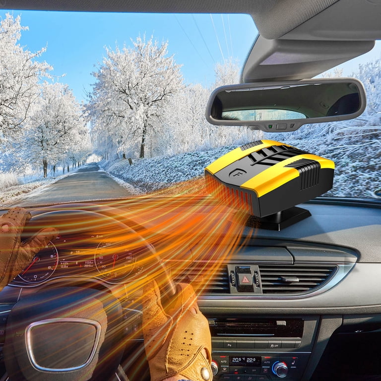 Vggrvlo Car Heater 12V Portable Car Heater that Plugs into Cigarette  Lighter Heat Up 200 Square Feet Defroster for Car Windshield with Suction  Holder 