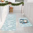 thumbnail image 1 of Vggrvlo Christmas Bathroom Rugs Mats Non Slip Extra Soft Absorbent Chenille Floor Mats Rubber Backing Quick Dry Bath Rugs Mats 2PCS, 1 of 6