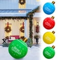 thumbnail image 1 of Vggrvlo Christmas Decorations Outdoor Clearance,25in Giant PVC Inflatable Christmas Ball for Christmas Tree Holiday Yard Lawn Porch Decor, 1 of 5
