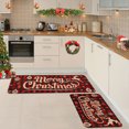thumbnail image 1 of Vggrvlo Christmas Kitchen Mats Rugs Non Slip Extra Soft Absorbent Chenille Floor Mats Rubber Backing Quick Dry Bath Rugs Mats 2PCS, 1 of 7