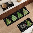 thumbnail image 1 of Vggrvlo Christmas Kitchen Mats Rugs Non Slip Extra Soft Absorbent Door Mats Machine Washable Quick Dry Bathroom Rugs Mats 2PCS for Kitchen, Floor, Office, Sink, Laundry, Black and Gray, 1 of 6