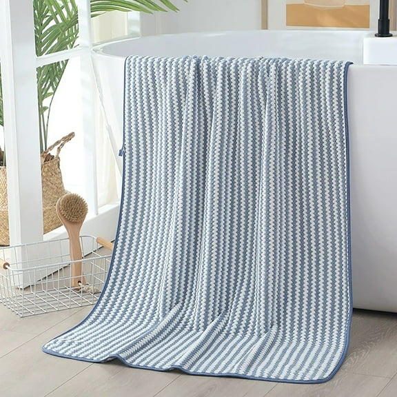Vggrvlo Clearance Cabana Stripe Beach Towel Cotton Terry Absorbent Thin Lightweight Microfiber Absorbent Compact Towels for Bathroom, Yoga, Camping