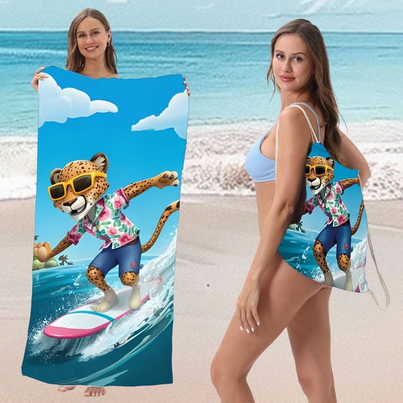 Vggrvlo Clearance Cabana Stripe Beach Towel Cotton Terry Absorbent Thin Lightweight Microfiber Beach Towels for Women, Quick Dry Towel