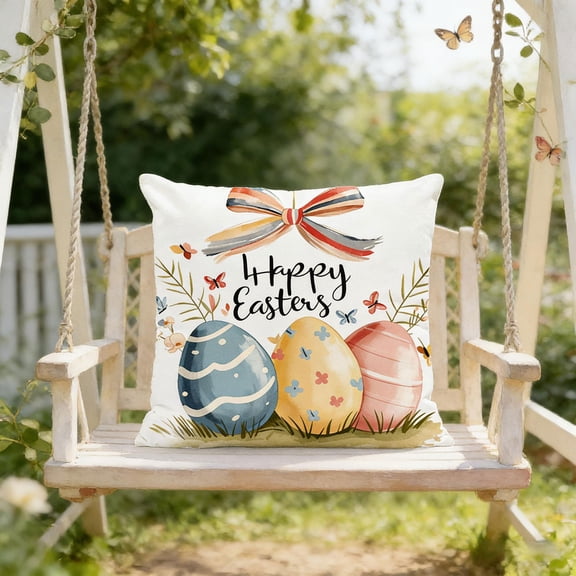 Vggrvlo Corduroy Decorative Throw Pillow Covers Easter 12x20 Inch Lightweight Pillow Cover with Envelope Closure Machine Washable for Bedroom