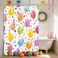thumbnail image 1 of Vggrvlo Cute Easter Shower Curtain Cute Rabbit Pink Spring Bunny Floral Shower Curtain Waterproof Fabric Easter Shower Curtain with 12 Hooks, 1 of 6