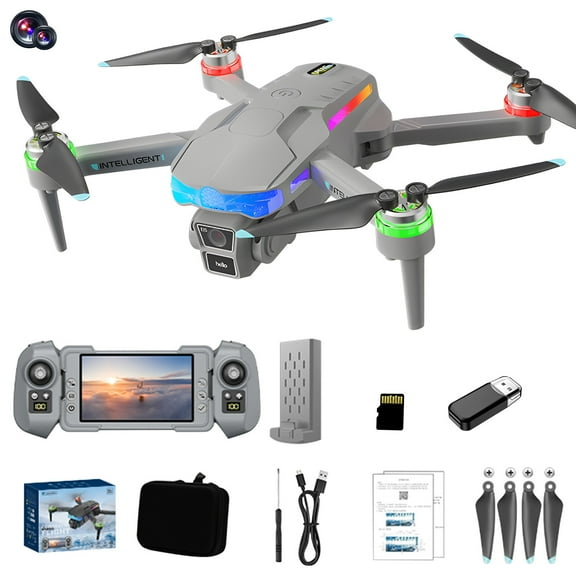 Vggrvlo Drone with 1080P Camera for Beginners and Adults Wind Resistance Upgrade Altitude Hold Propeller Full Protect