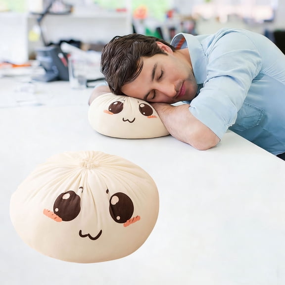 Vggrvlo Dumpling Plush Pillow Emotional Support Dumplings by Relatable Cuddly Plush Toys and Stuffed Animals Cozy Idea for Loved Ones (B)