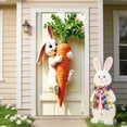 thumbnail image 1 of Vggrvlo Easter Bunny Carrots Door Cover Decoration 3D Visual Effects Spring Party Decoration for Front Wall Backdrop Indoor Outdoor 71"x35", 1 of 6