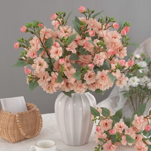 Vggrvlo Fake Flowers Spring Summer Latest Artificial flexiblesia Flowers Potted Bouquet Arrangement Birthday Gifts Mother's Day Decor