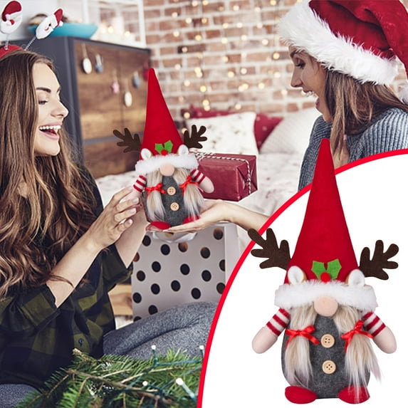 Vggrvlo Gnome Christmas Plush Decorations 2025 Newly Cute Christmas Doll Gnome Xmas Decorative Hanging Ornaments for Bo/y Gir/l Decor