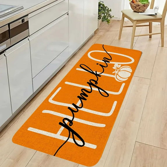Vggrvlo Halloween 47"x16" Bathroom Rugs Non Slip Extra Soft Absorbent Outdoor Rug Machine Washable Quick Dry Rugs for Living Room Halloween Decorations Outdoor