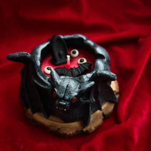 Vggrvlo Halloween Candles Gothic Home Decor Halloween Bats Eyeballs Tea Lights Candles Perfect Gifts for Parties and Haunted House Decorations