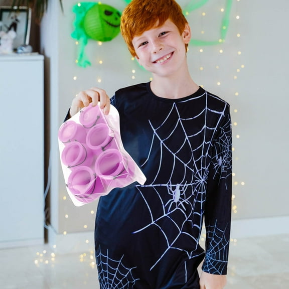 Vggrvlo Halloween Decorations Indooor 6Pcs Miniature Halloween Witches Cauldron 2.8"x2.1" Purple Plastic Bowl Decor for Indoor Outdoor Home Room Porch Yard Lawn Party Outside