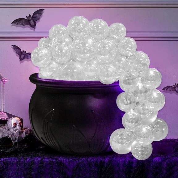 Vggrvlo Halloween Decorations Indooor DIY Bubbling Cauldron Set with White Light Black Plastic Bowl Decor Black Plastic Cauldron for Indoor Outdoor Home Kitchen Decoration