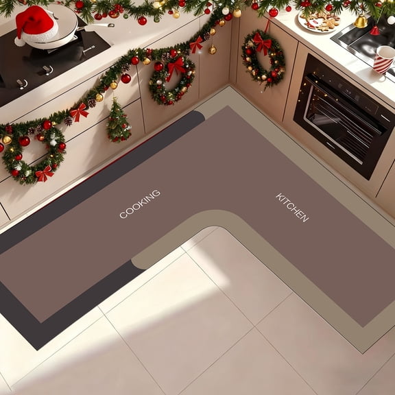 Vggrvlo Kitchen Mat Cushioned Anti Fatigue Kitchen Mats for Floor Waterproof Non-Slip Kitchen Mats for Kitchen, Floor Home, Office, Sink, Laundry