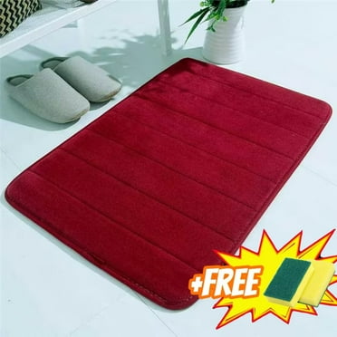 Vggrvlo Memory Foam Bath Mat,24"x 16" Soft Cobblestone Non-Slip Bathroom Rugs for Bathroom Kitchen