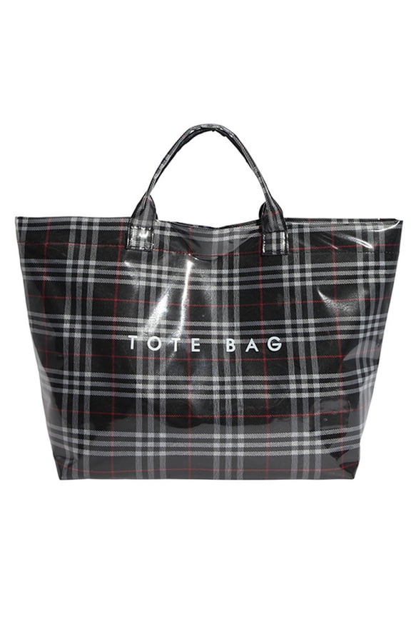 PVC Tote Bag for Women Large Plastic Tote Bag for Work Cheetah Letters Print Bags Best Christmas Mother's Day Gifts Black