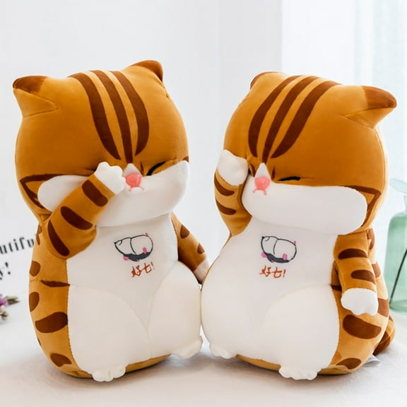 Tupukom Plushies Kids Toy Gift for Girls Boys 11.8 Inch Cartoon Distressed Cat Plush Toy,Great Birthday Halloween&Christmas Gifts for Kids