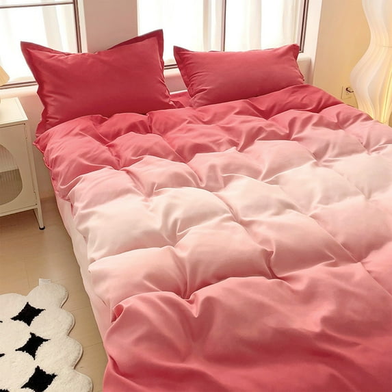 Vggrvlo Queen/King/Full/Twin Size 4 Piece Sheet Set Luxury Soft Black Silky Sheets for Hair and Skin Breathable & Cooling Machine Washable 1 Flat Sheet & 1 Duvet Cover and 2 Pillowcases