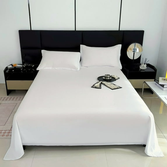 Vggrvlo Queen/King/Full/Twin Size Bed Sheets for Queen Size Bed Hotel Luxury Bedding for Women Men Easy Care Polyester Microfiber Bedding for Women, Men White