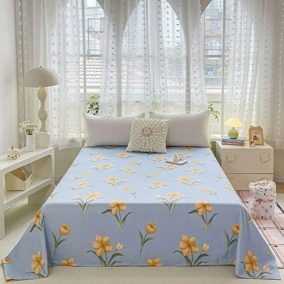 Vggrvlo Queen Size Soft and Breathable Microfiber Bed Sheets Deep Pockets, Ultra-Soft and Wrinkle Free Easy Care Polyester Microfiber Bedding for Women, Men Blue