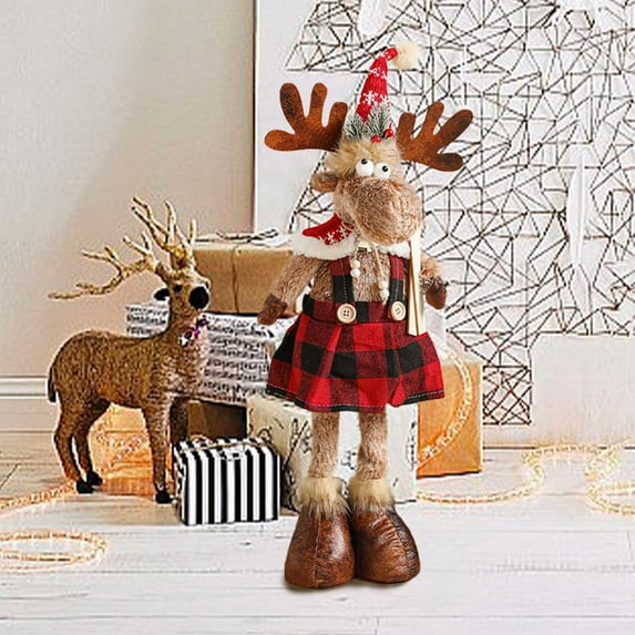Vggrvlo Reindeer Fall Decorations for Home Christmas Decorations Indoor Elk Xmas Decorative Hanging Ornaments for Office, Indoor, Room, Mantel