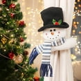 thumbnail image 1 of Vggrvlo Snowman Plush Tree Topper Christmas Decorations Indoor Snowman Decor Ornaments Centerpiece for Women, Thanksgiving Valentines Birthday, 1 of 3