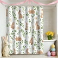 thumbnail image 1 of Vggrvlo Spring Shower Curtains for Bathroom Colorful Floral Rabbit Easter Eggs Butterfly Shower Curtain Floral Eggs Holiday Party Supplies with 12 Hooks, 1 of 6