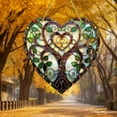 thumbnail image 1 of Vggrvlo Stained Glass Window Hanging Heart-shaped Tree Suncatcher for Windows Panels for Christmas Tree Decoration, Birthday Gift for Mom, 1 of 6