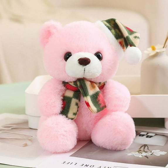 Vggrvlo Teddy Bear Christmas Gifts Christmas Thanksgiving Home Party Ornaments Teddy Bear Xmas Treetop Ornament for Home and Party
