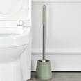 thumbnail image 1 of Vggrvlo Toilet Brush and Holder Set Bathroom Deep Cleaning Toilet Cleaner Scrubber with Solid Handle and Durable Bristles Premium Quality RV Toilet Brush Suitable for Various Usage scenarios., 1 of 6