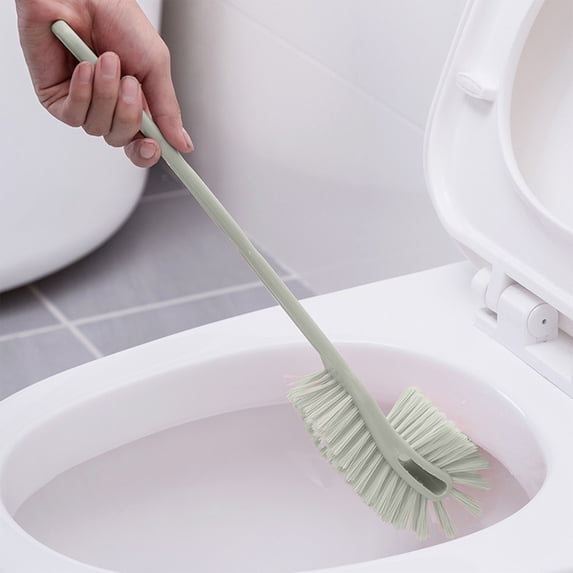 Vggrvlo Toilet Brush and Holder Set Compact Toilet Brush & Holder for Deep Cleaning Under Rim Space Saving for Storage Easy Handy CompactToilet BowlCleaner Brush for Bathroom