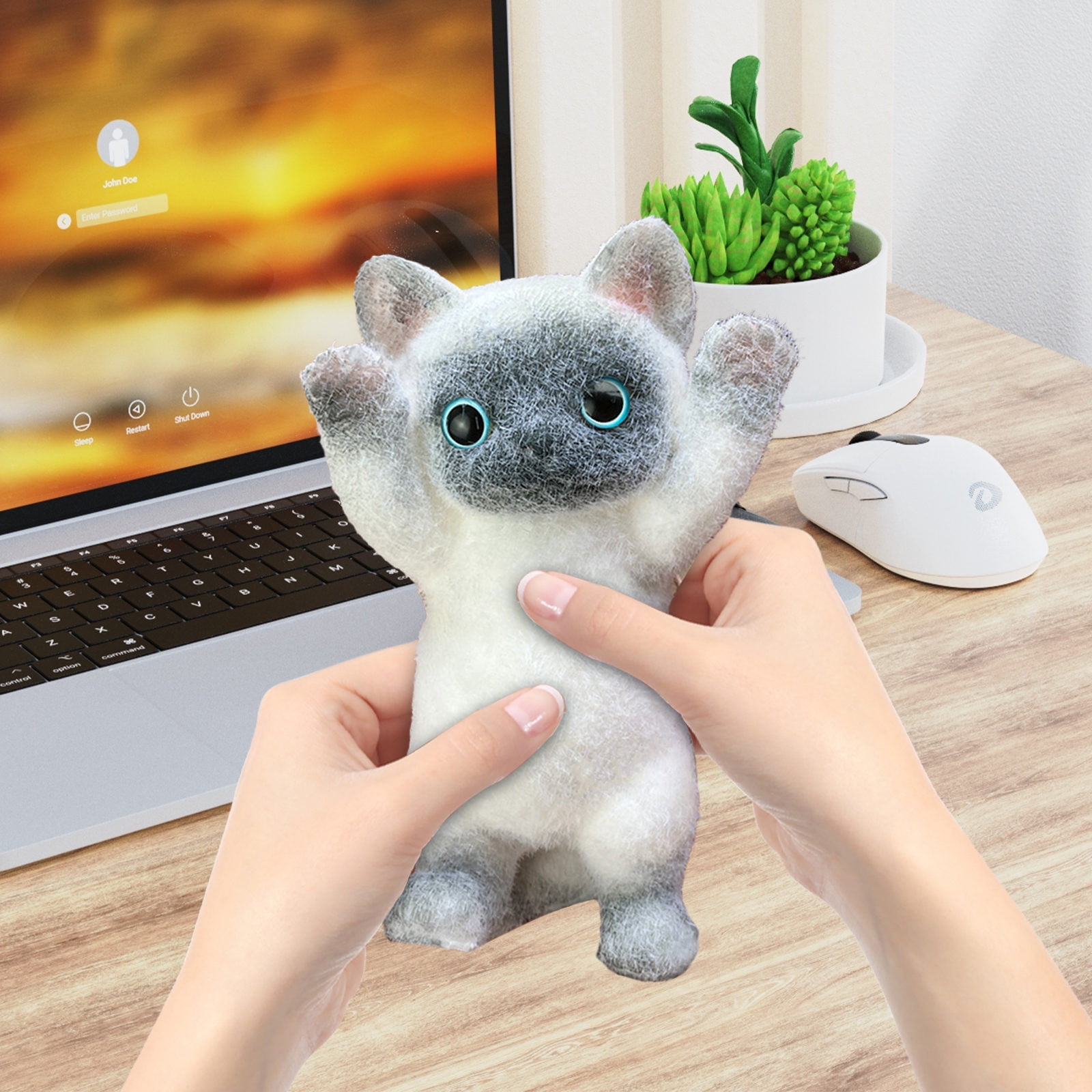 Vggrvlo Toys Savings Sensory Fidget Toys Cute Cat for Anxiety Classroom Prizes Slime Kits Increase Entertainment