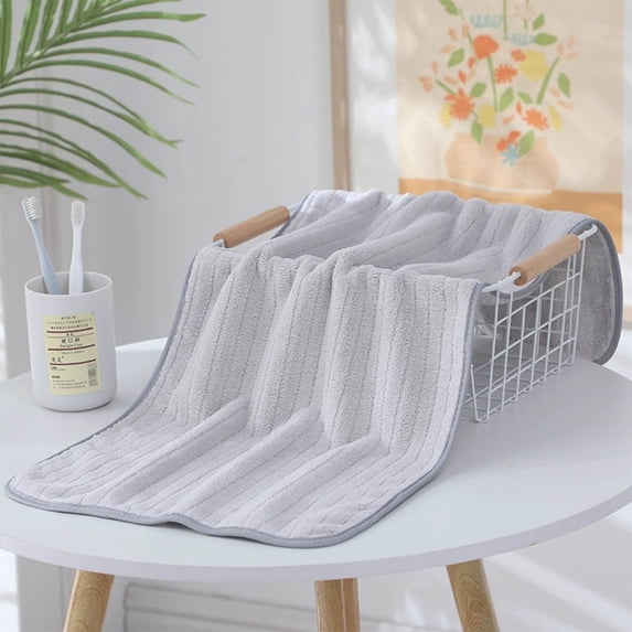 Vggrvlo Under 5 Basics Face Towels Fast Drying Luxurious Soft Gray 14"X30"