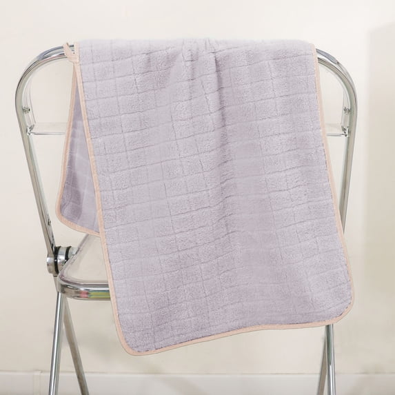 Vggrvlo Under 5 Basics Face Towels for Bathroom Fast Drying Premium Quality Flannel Washcloths Gray 14"X30"