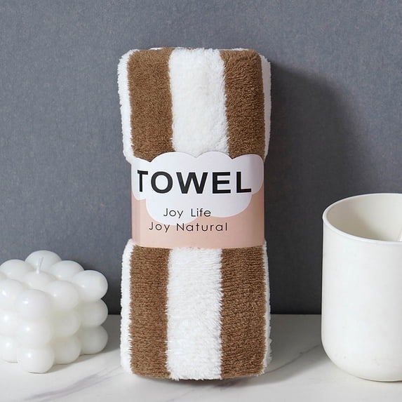 Vggrvlo Under 5 Basics Face Towels for Bathroom Highly Absorbent and Soft Feel Fingertip Towels Extra Absorbent and Soft Wash Clothes Coffee 14"X30"