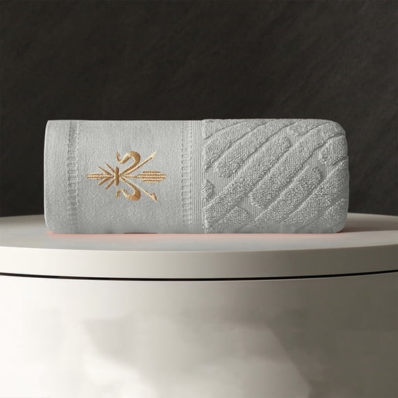Vggrvlo Under 5 Basics Face Towels for Bathroom Lightweight quick-dry Luxurious Soft Gray 14"X30"