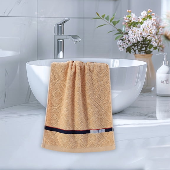 Vggrvlo Under 5 Cotton Wash Cloth Fast Drying Machine Washable Coffee 14"X30"