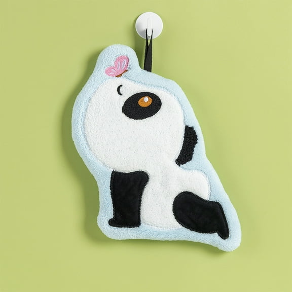 Vggrvlo Under 5 Hand Towels for Kitchen Bathroom Lightweight Dish Towels Panda 7x9 Inches