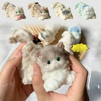 Vggrvlo Under 5 Squishies Fidget Toys Kawaii Cat for Anxiety Classroom Prizes Stress Balls Soft Fidget Toys Squeeze Cube Fidget Squeeze Toys