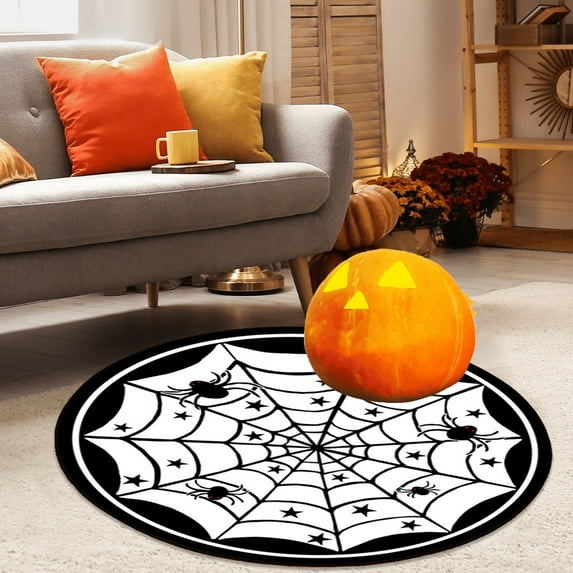 Vggrvlo Under5 Halloween Kitchen Rugs Mats for Floor Non Slip Extra Thick Chenille Door Mat Machine Washable Bath Mats Halloween Decorations Indoor