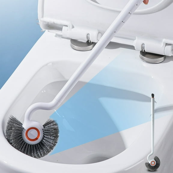 Vggrvlo White Toilet Brush Toilet Cleaner Brush with Solid Handle and Durable Bristles Drip-Proof Best Toilet Brush Set