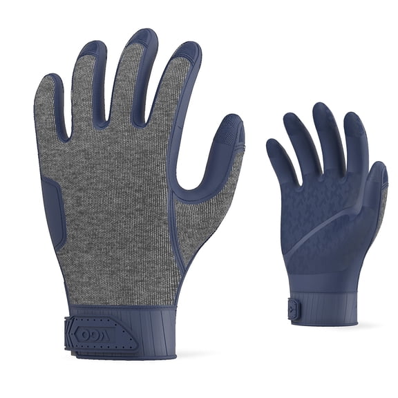 Vgo...1 Pair NGG X1 Seamless Gription Mens Work Gloves,Anti-slip Gloves for Warehousing &Truck drivers Gloves (TP1130,9/L,DarkBlue)