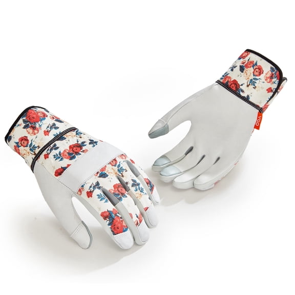 Vgo... Gardening Gloves for Women, Goatskin leather,Puncture Resistant Palm and Fingertips,Touchscreen(GA3561)