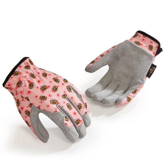 Vgo... Kids Gardening Gloves Ages 3-9 | Breathable Yard Work Gloves | Outdoor Play, Cycling & DIY Safety Gloves, Machine Washable (KID-MF7362)