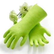 Vgo... Reusable Household Gloves Infused with Aromas,Lined Dishwashing Gloves,Cleaning Gloves,Long Sleeves (TP1117, 8/M,GREEN)
