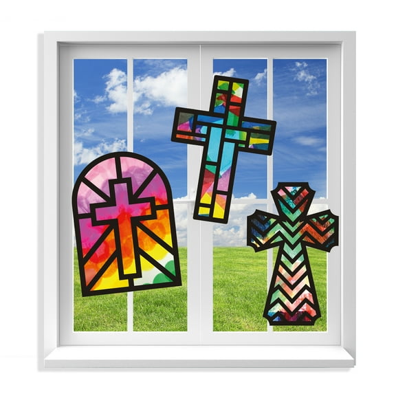 Vhale Stained Glass Effect Paper Sun Catcher Kit (3 Piece)